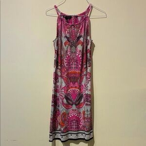INC International Concepts Pink Paisley Sleeveless Dress-Women’s XS